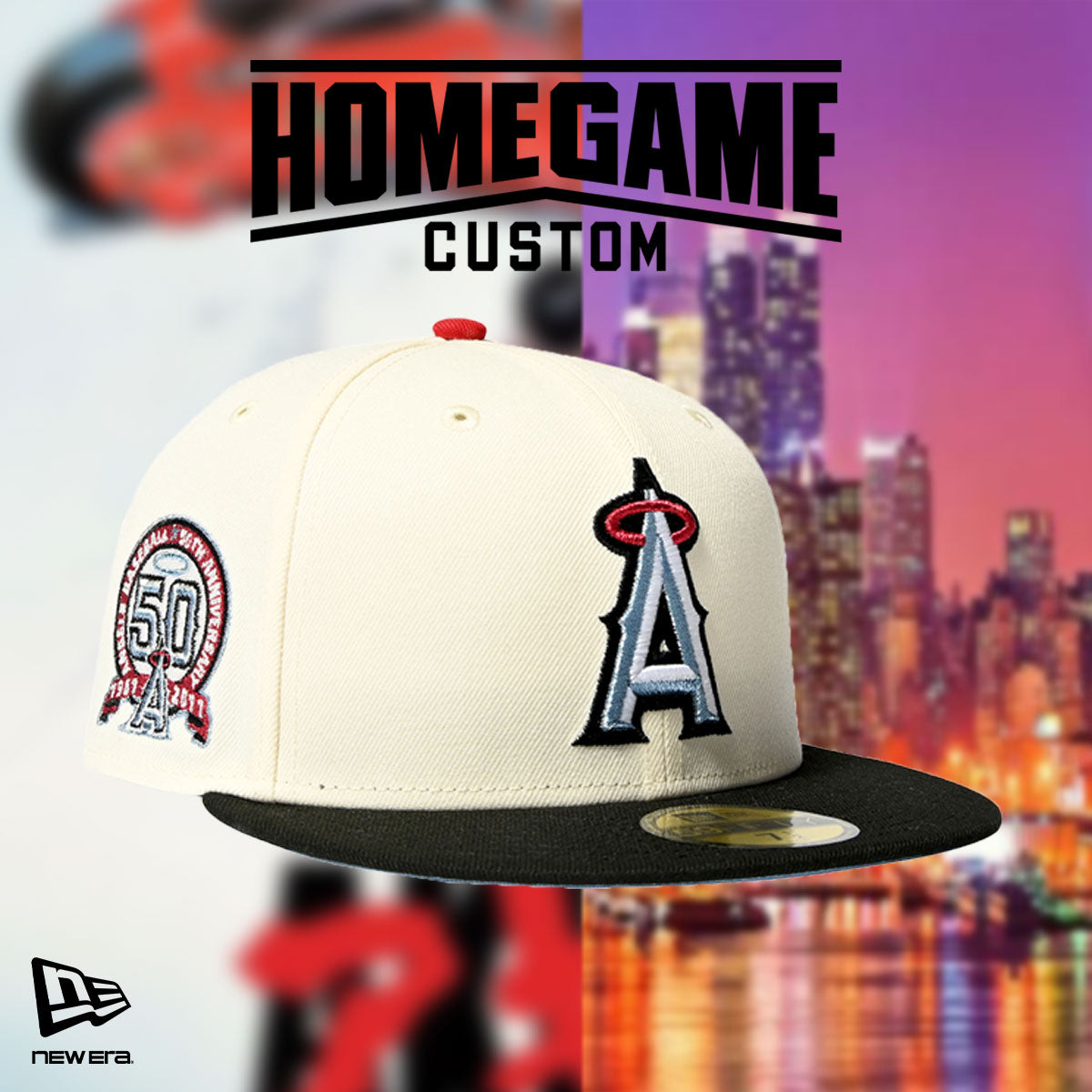 NEW ERA - ANAHEIM ANGELS CO 50th Anniversary 59FIFTY CHROME WHITE