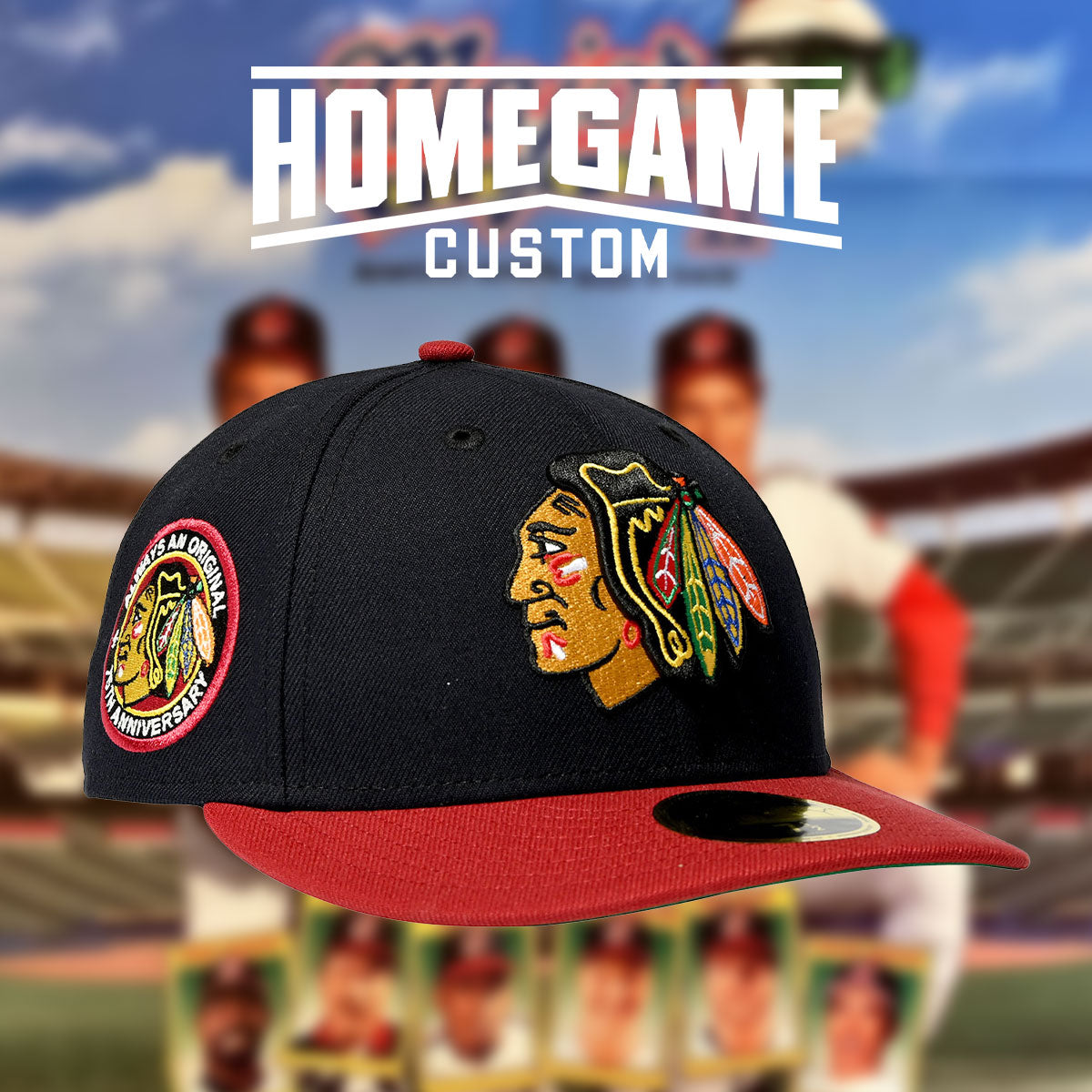 NEW ERA - CHICAGO BLACKHAWKS CO INDIAN HEAD 75TH ANNIV LP 59FIFTY