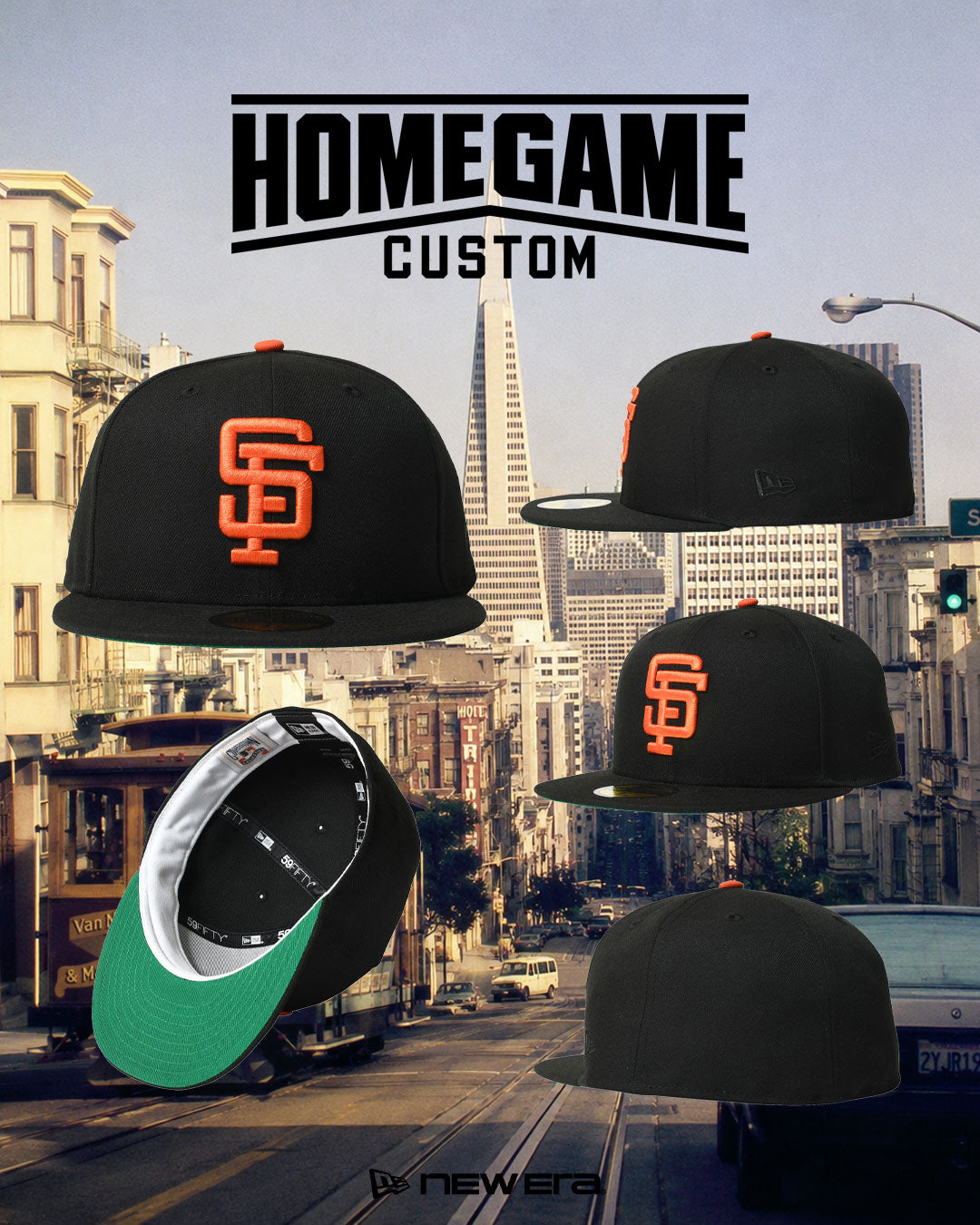 NEW ERA - SANFRANCISCO GIANTS CO OLD AUTHENTIC 59FIFTY BLACK 【71026219】
