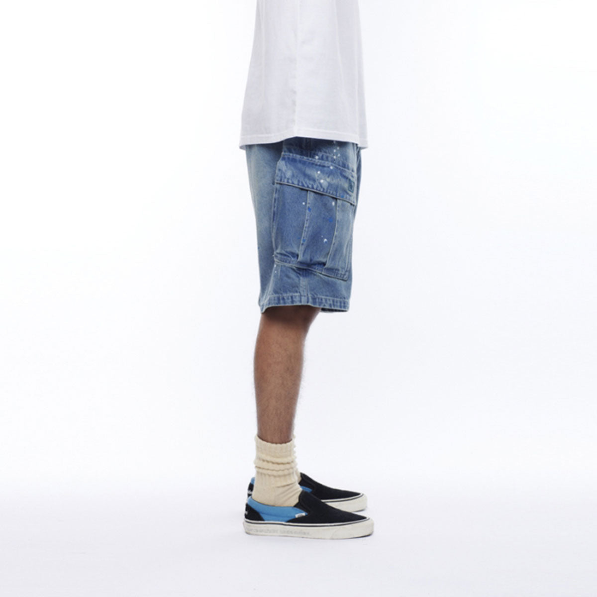 LIBERAIDERS - DENIM 6POCKET SHORTS 【718032501】