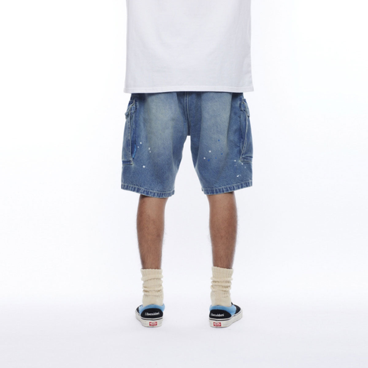 LIBERAIDERS - DENIM 6POCKET SHORTS 【718032501】