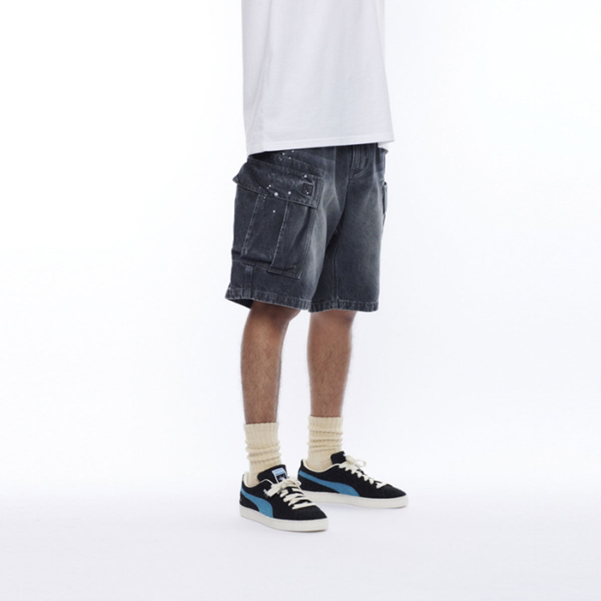 LIBERAIDERS - DENIM 6POCKET SHORTS 【718032501】