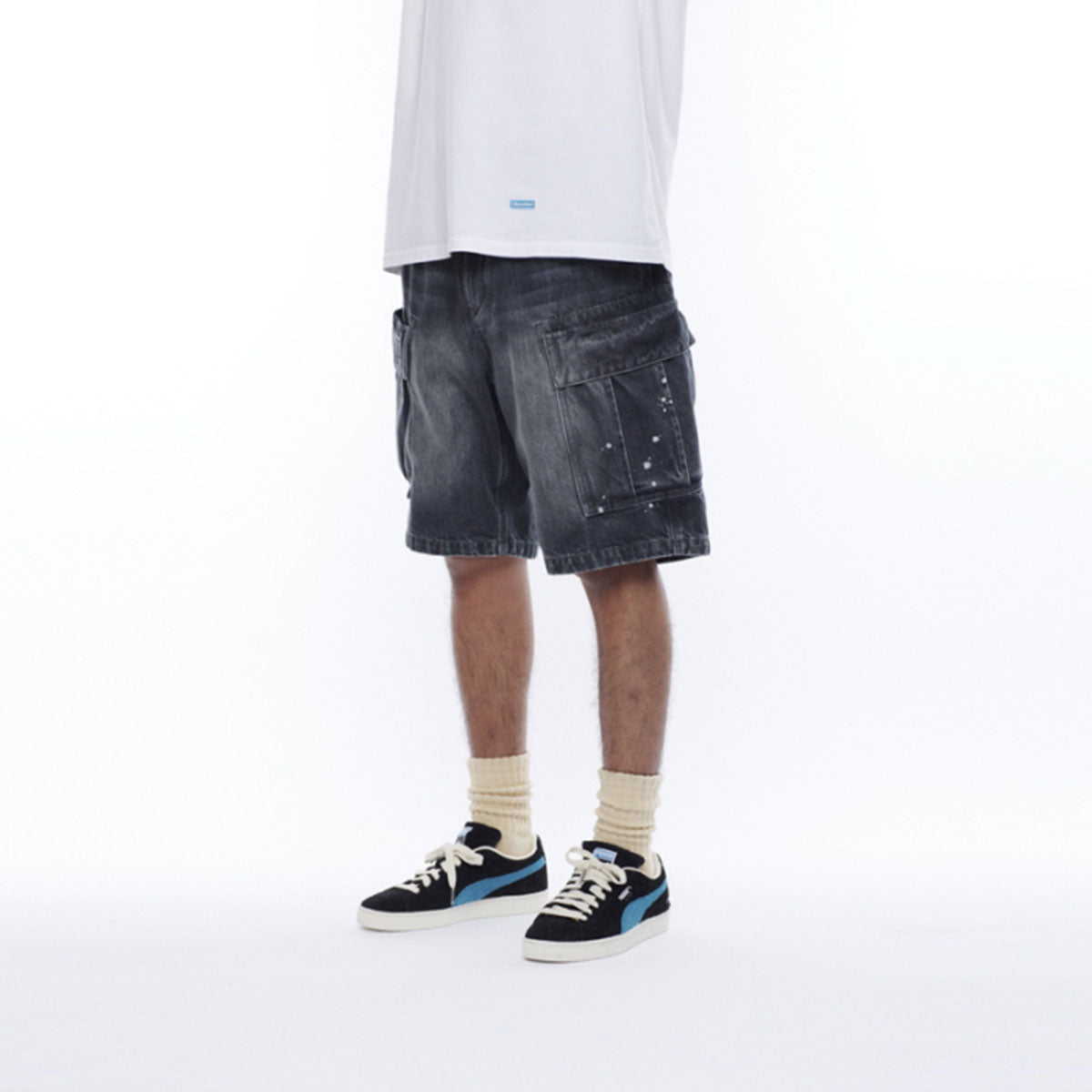 LIBERAIDERS - DENIM 6POCKET SHORTS 【718032501】