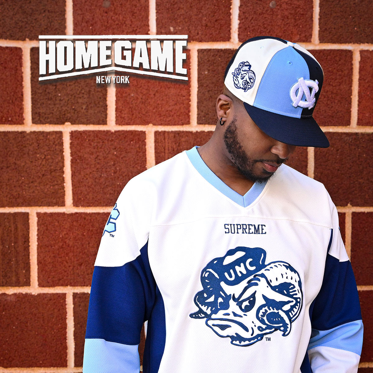 New Era - North Carolina Tar Heels Chrome 1942 All Star Game 59FIFTY Chrome White/Sky Blue/Navy