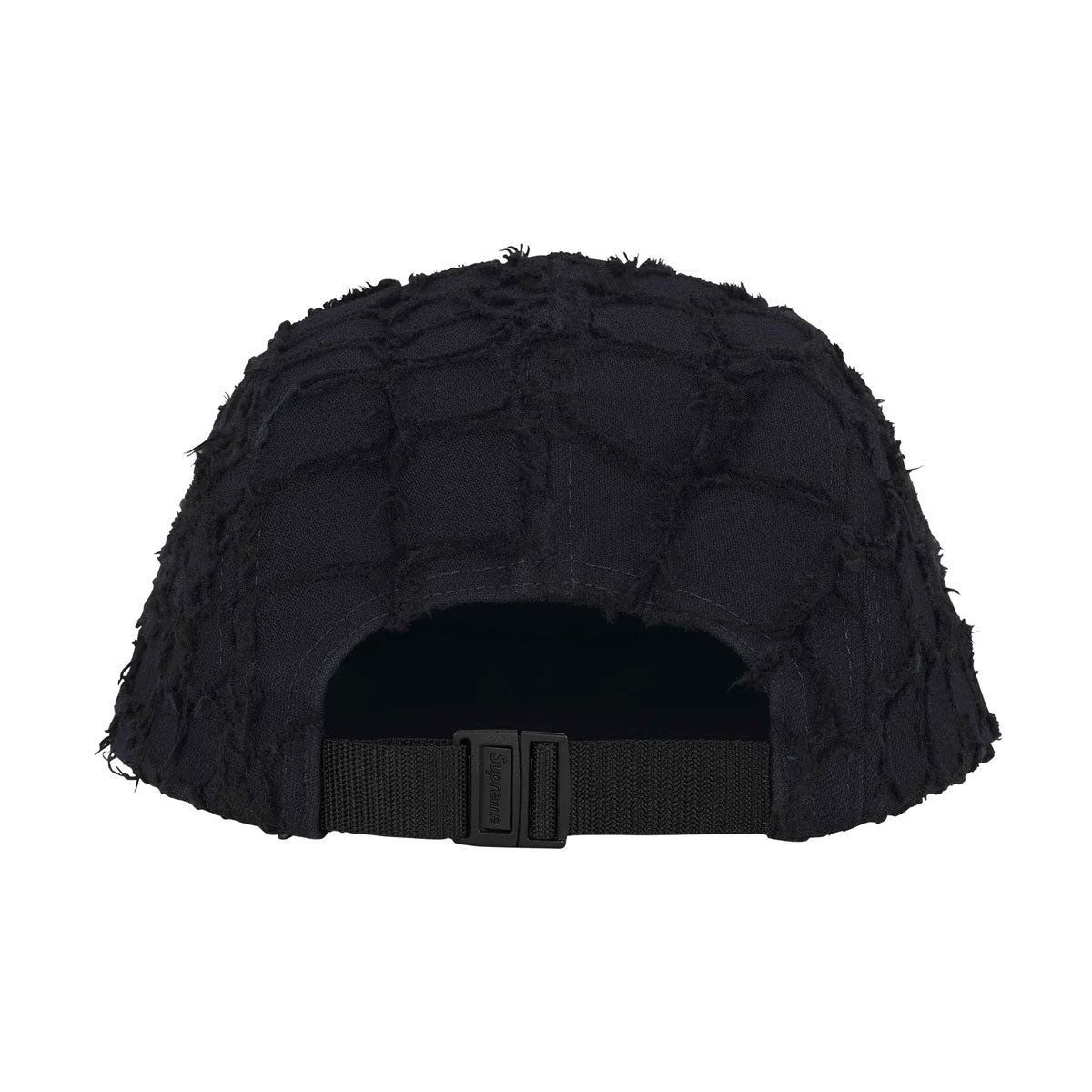 Supreme - Frayed Croc Denim Camp Cap Black