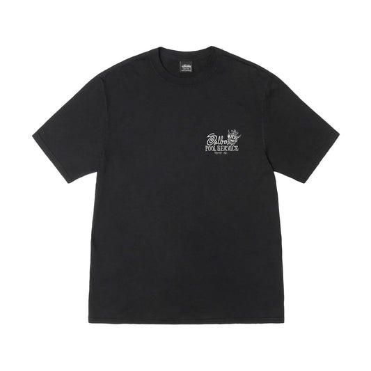STUSSY - POOL SERVICE PIGMENT DYED TEE BLACK 【3904015】