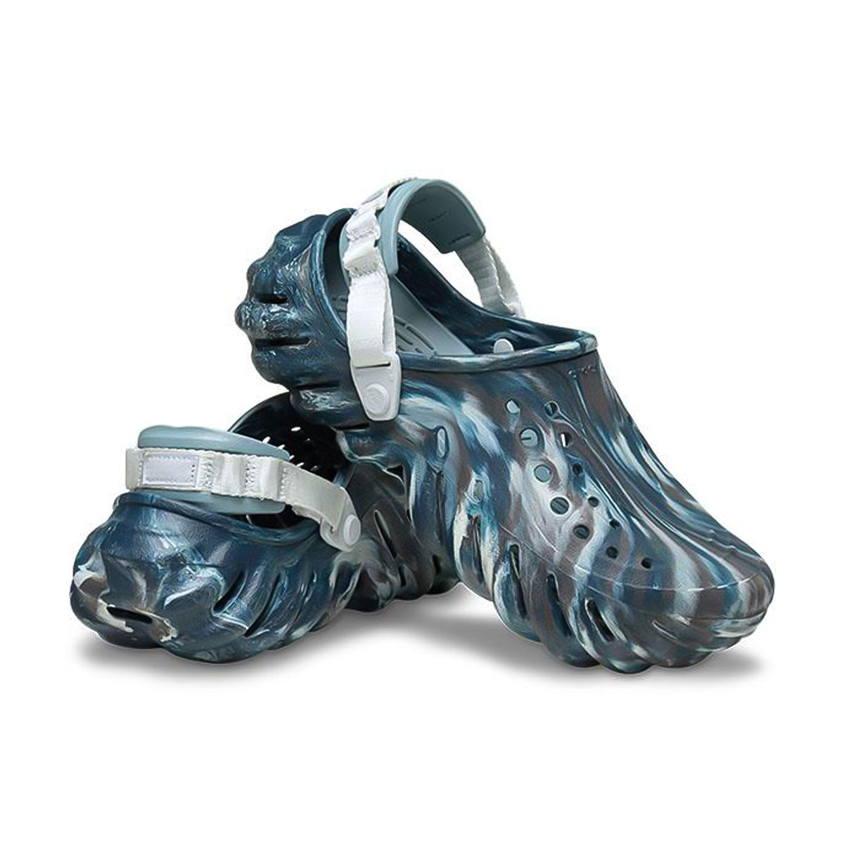 CROCS - MENS WMNS Echo Marbled Clog OLE BLACK SAND 【208454-OLE】