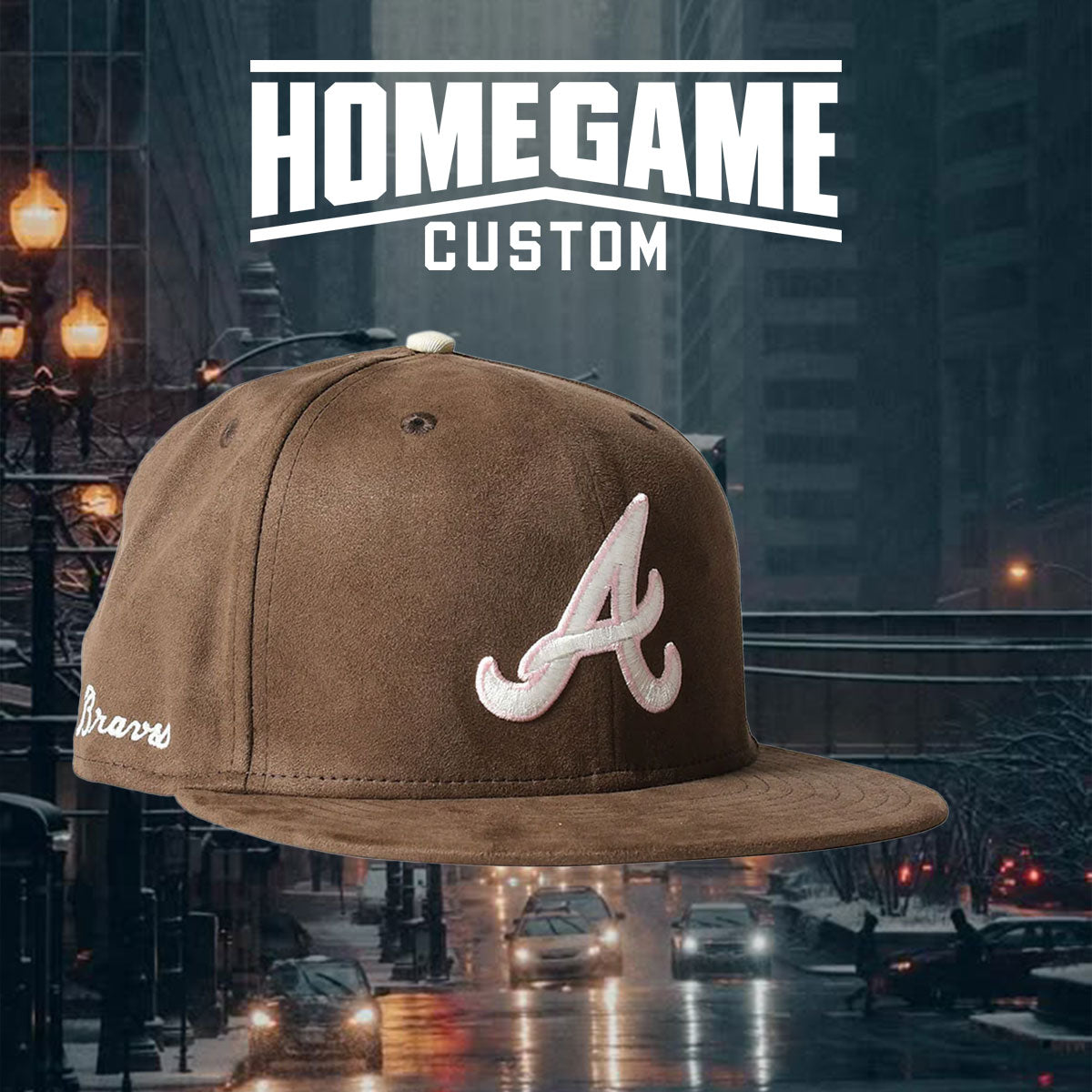 NEW ERA - Atlanta Braves CO 59FIFTY SUEDE BROWN【14882007