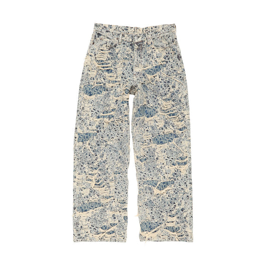 ACNE STUDIOS - 1981 U DENIM DISTRESSED MONOGRAM