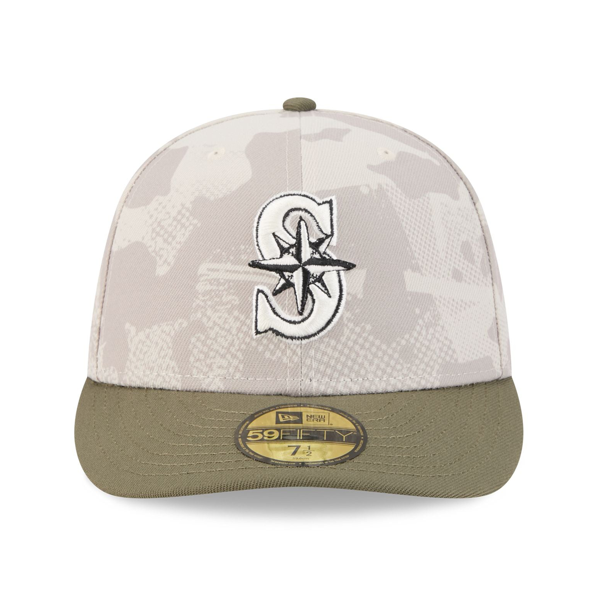 NEW ERA - Seattle Mariners 59FIFTY MLB2025 Armed Forces Day STONE 【14517060】