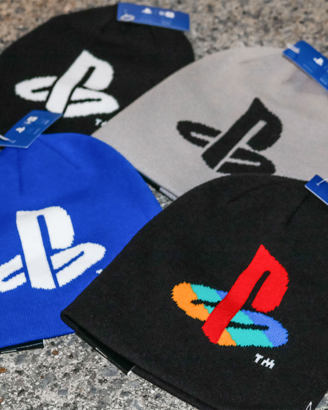 NEW ERA PLAYSTATION - BASIC BEANIE 4COLOR FAMILY MARK BLACK 【14693316】