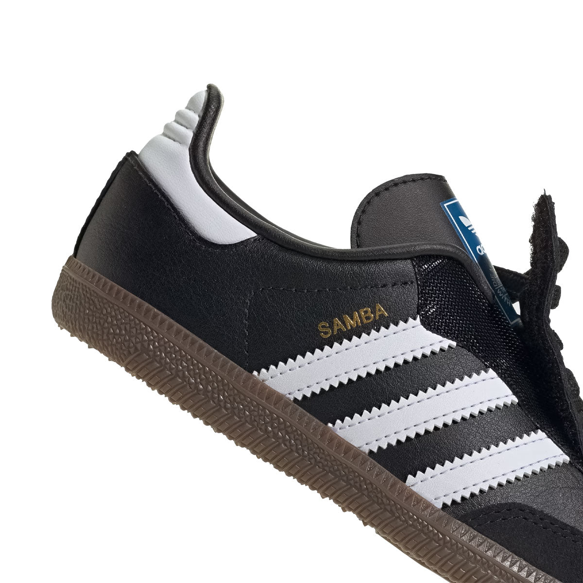 adidas ‐ SAMBA OG Comfort Closure Elastic Lace Kids Core Black/Cloud White/Gum 【JQ6390】