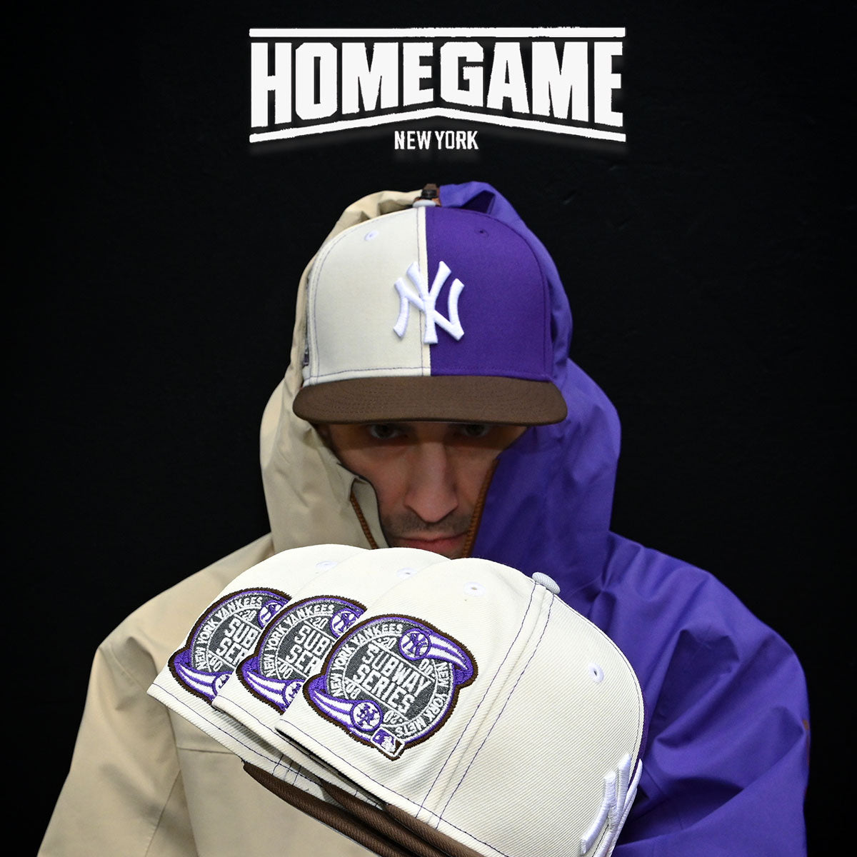 NEW ERA New York Yankees - 59Fifty 2000 Subway Series Chrome White True Purple/Walnut