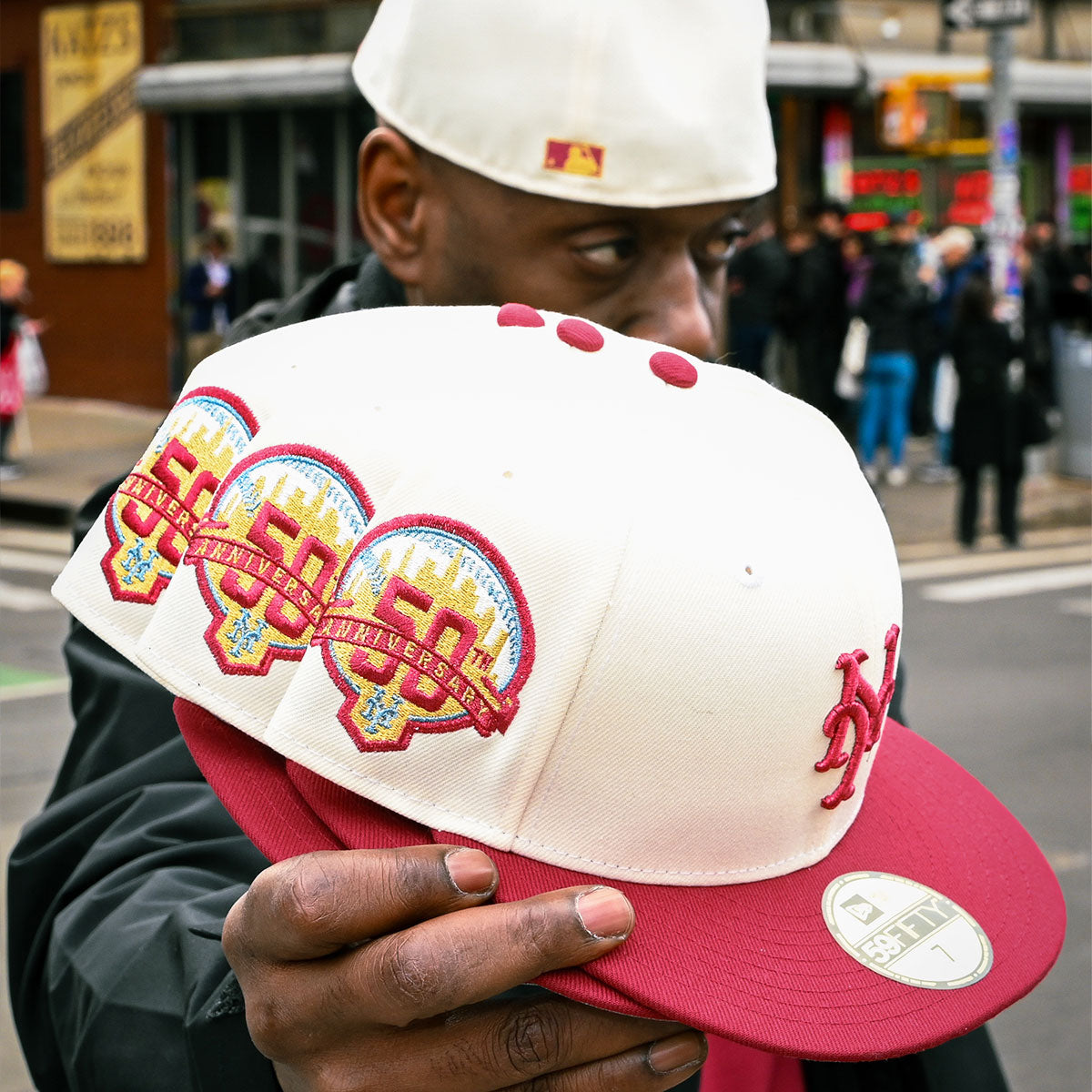 NEW ERA New York Mets - 59Fifty 50th Anniversary Chrome White/Brick Red