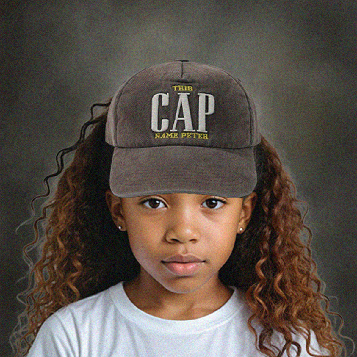 MY NAME IS PETER - 5 PANEL THIS 'CAP' CHARCOAL