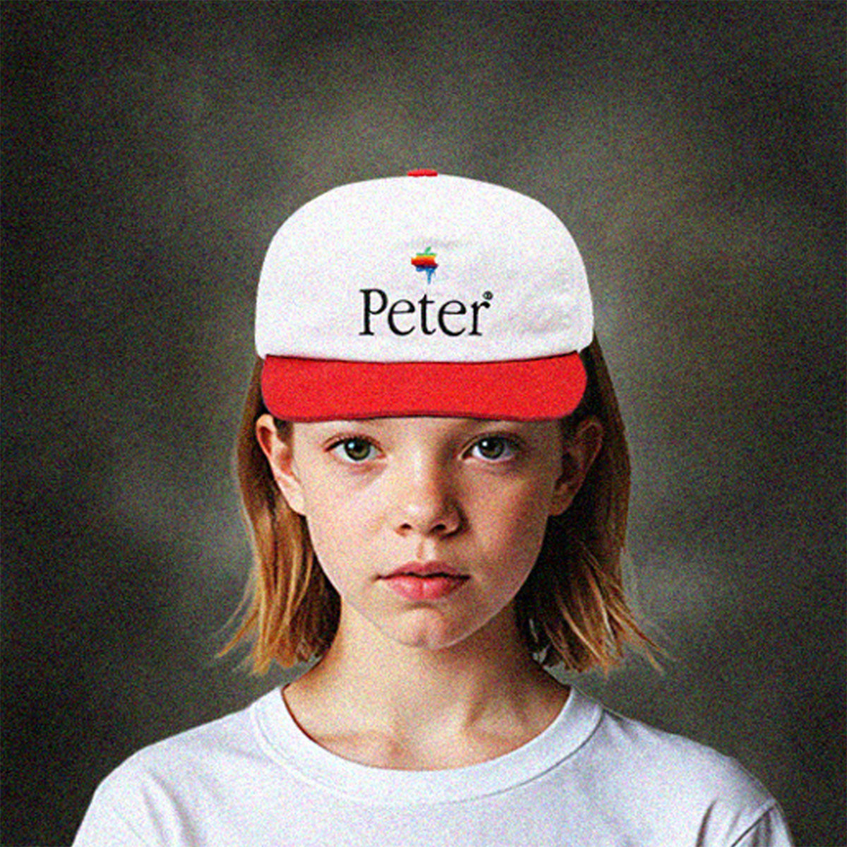 MY NAME IS PETER - 5-PANEL PAPPLE CAP WHITE & RED