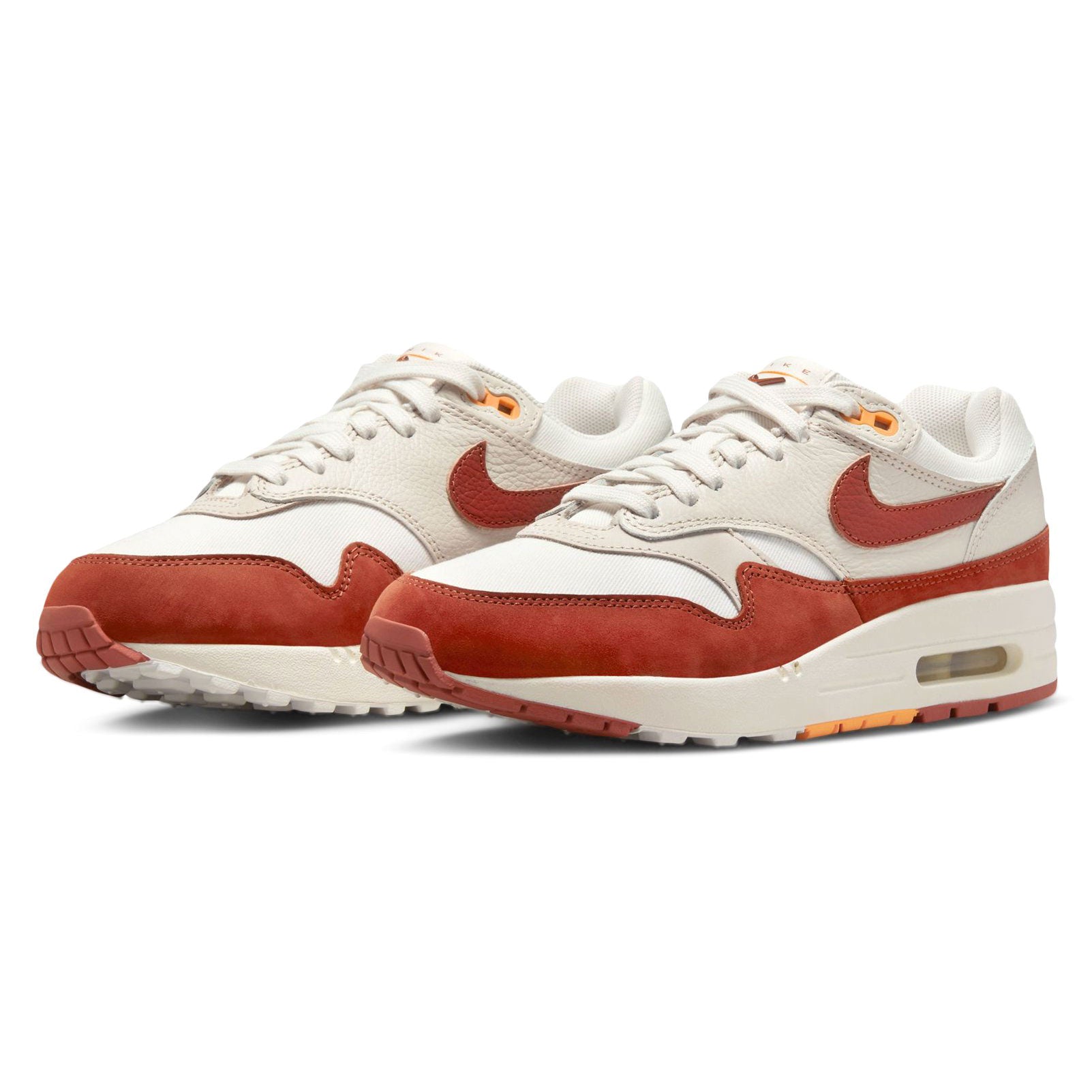 Nike air max 1 white and orange online