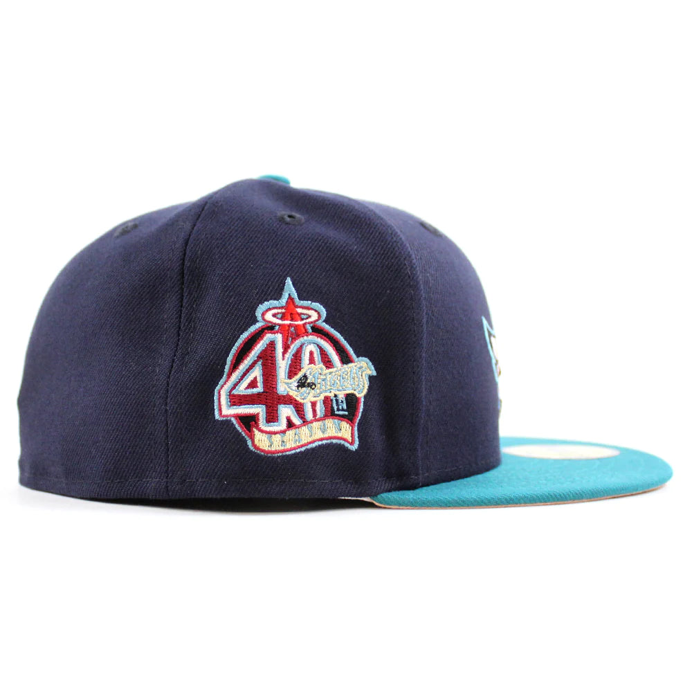 NEW ERA Anaheim Angels - 40TH 59FIFTY NAVY AQUA