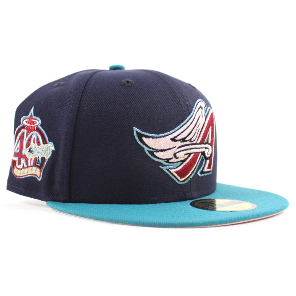 NEW ERA Anaheim Angels - 40TH 59FIFTY NAVY AQUA