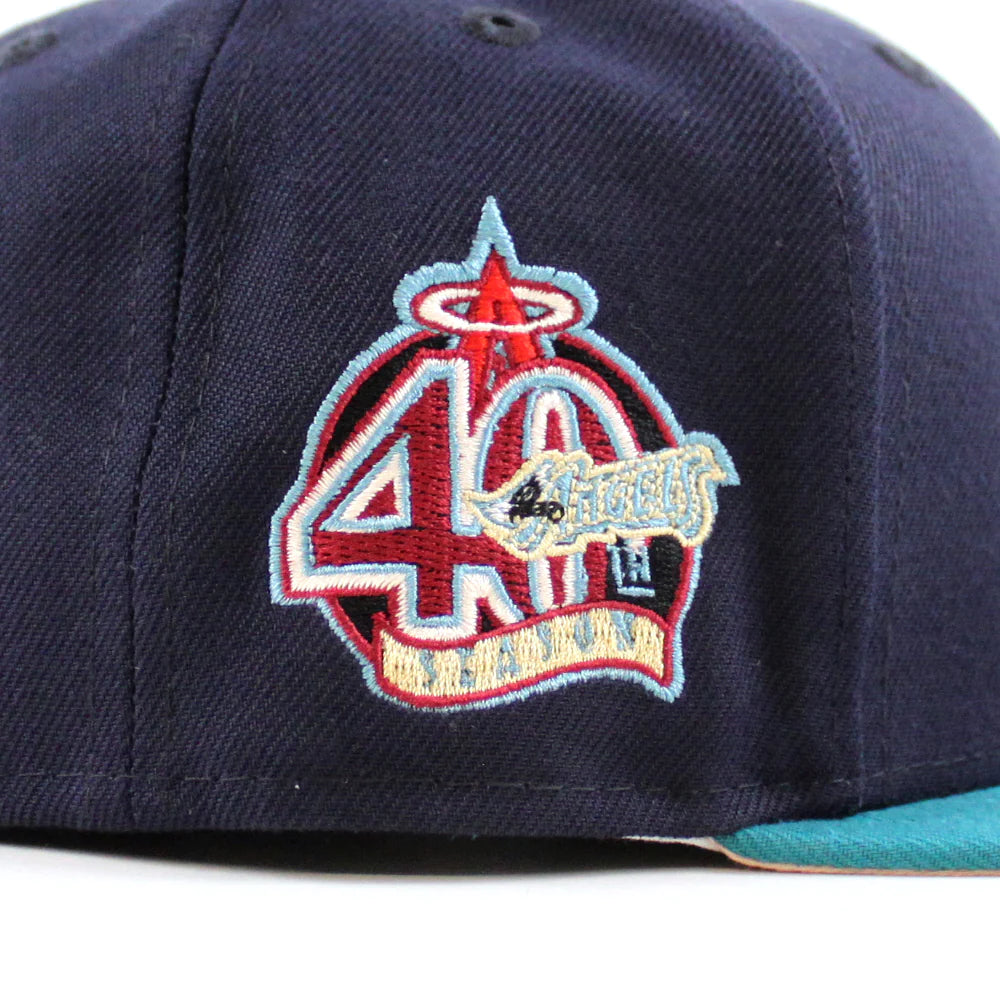 NEW ERA Anaheim Angels - 40TH 59FIFTY NAVY AQUA