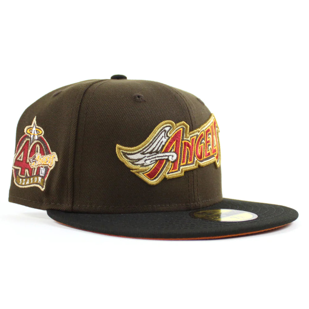 NEW ERA Anaheim Angels - 40TH 59FIFTY WALNUT BLACK RUST ORANGE