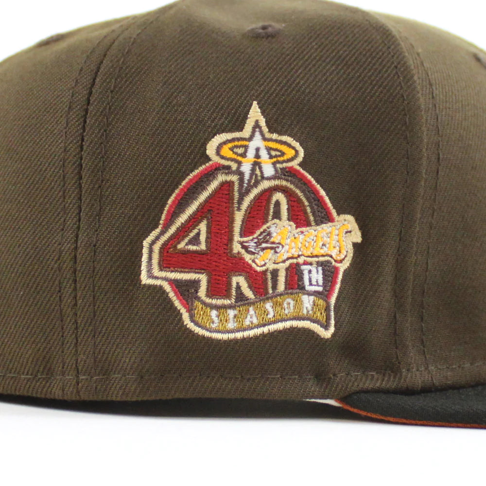 NEW ERA Anaheim Angels - 40TH 59FIFTY WALNUT BLACK RUST ORANGE