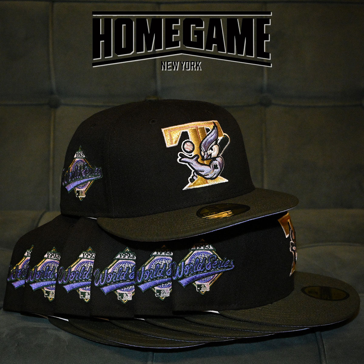 NEW ERA Toronto Blue Jays - 59Fifty 1993 World Series Black/Dark Seaweed