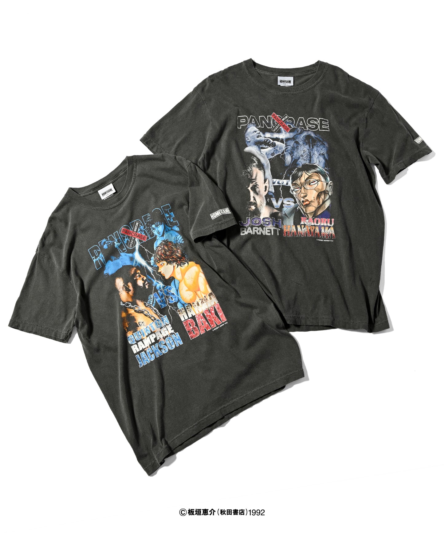 HOMEGAME×刃牙×PANCRASE - RAMPAGE JACKSON VS 刃牙 S/S TEE 【HG240104】