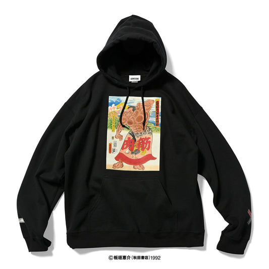 HOMEGAME × GRAPPLER BAKI × PANCRASE × THREE TIDES TATTOO ビスケット・オリバ HOODIE プルオーバーパーカー ホームゲーム × グラップラー刃牙 × パンクラス × スリータイズタトゥー【HG240501】