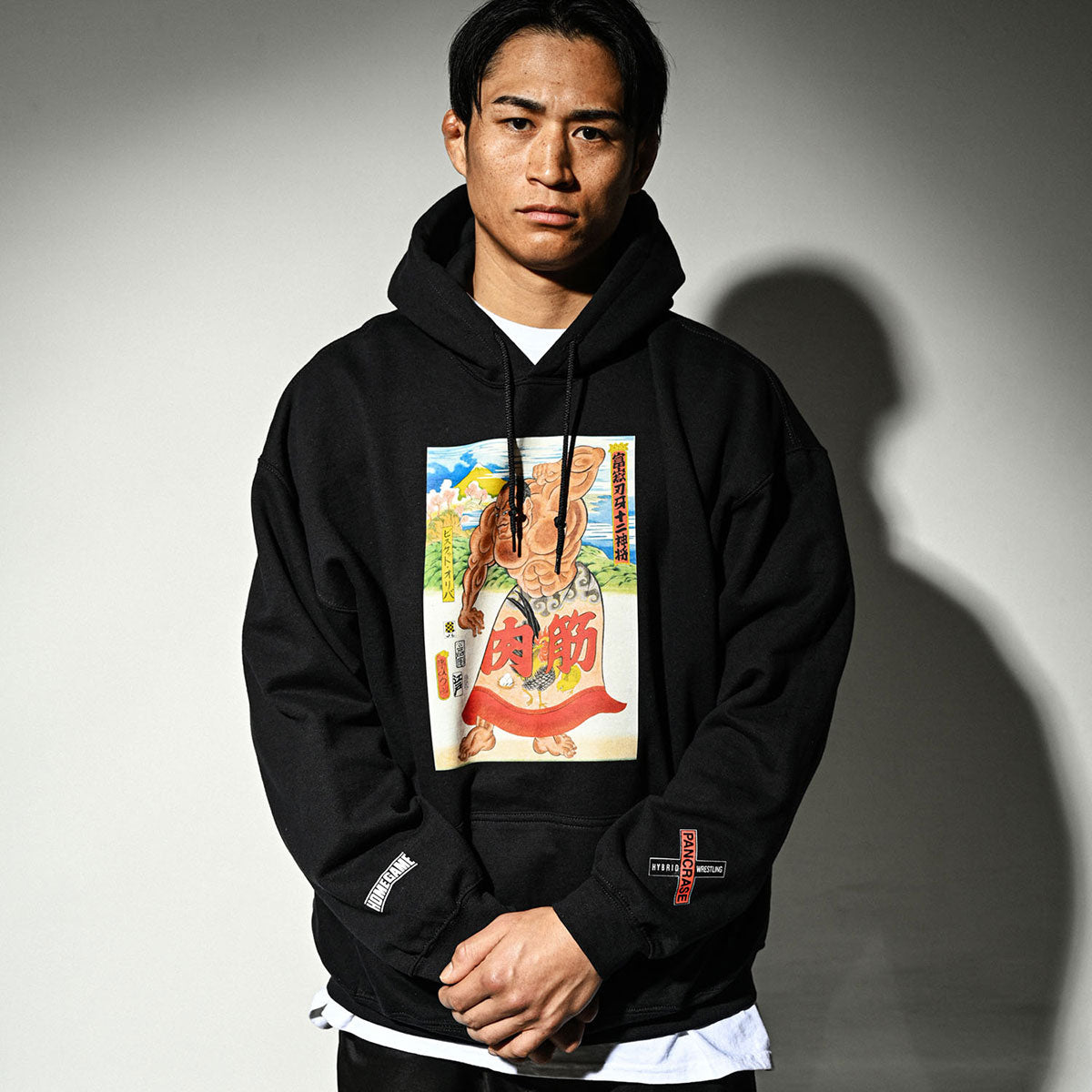 HOMEGAME × GRAPPLER BAKI × PANCRASE × THREE TIDES TATTOO ビスケット・オリバ HOODIE プルオーバーパーカー ホームゲーム × グラップラー刃牙 × パンクラス × スリータイズタトゥー【HG240501】