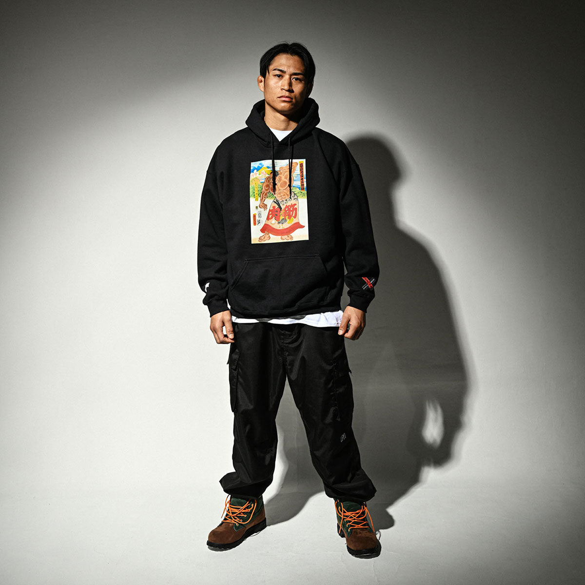 HOMEGAME × GRAPPLER BAKI × PANCRASE × THREE TIDES TATTOO ビスケット・オリバ HOODIE プルオーバーパーカー ホームゲーム × グラップラー刃牙 × パンクラス × スリータイズタトゥー【HG240501】