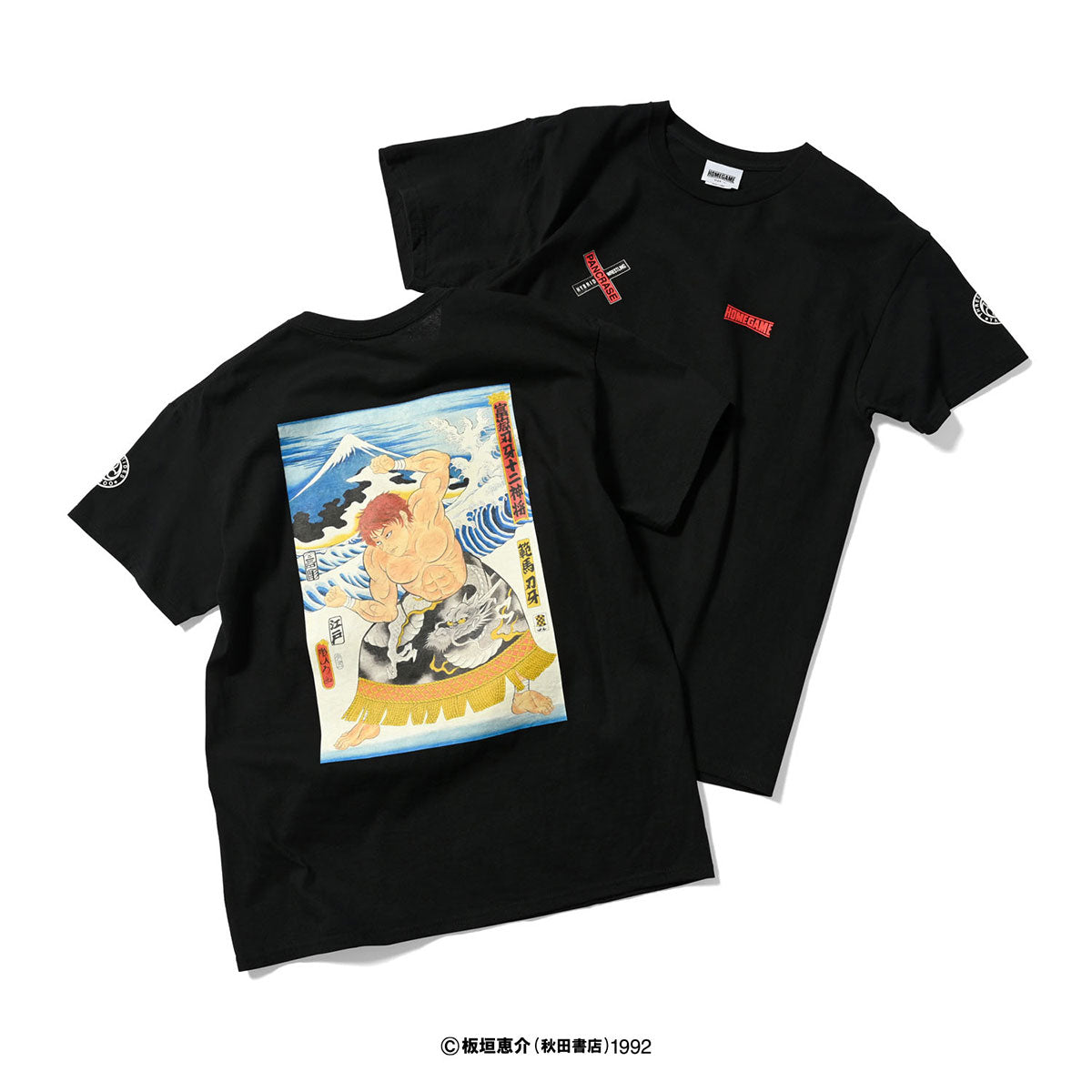 HOMEGAME × GRAPPLER BAKI × PANCRASE × THREE TIDES TATTOO 範馬刃牙 S/S TEE 半袖Tシャツ ホームゲーム × グラップラー刃牙 × パンクラス × スリータイズタトゥー【HG240101】