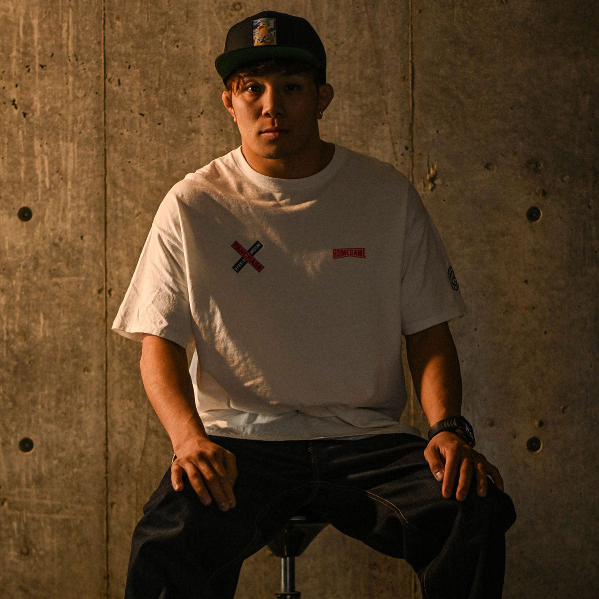 HOMEGAME × GRAPPLER BAKI × PANCRASE × THREE TIDES TATTOO 愚地独歩 S/S TEE 半袖Tシャツ ホームゲーム × グラップラー刃牙 × パンクラス × スリータイズタトゥー【HG240101】