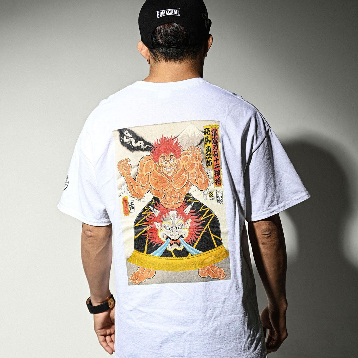 HOMEGAME × GRAPPLER BAKI × PANCRASE × THREE TIDES TATTOO 範馬勇次郎 S/S TEE 半袖Tシャツ ホームゲーム × グラップラー刃牙 × パンクラス × スリータイズタトゥー【HG240101】