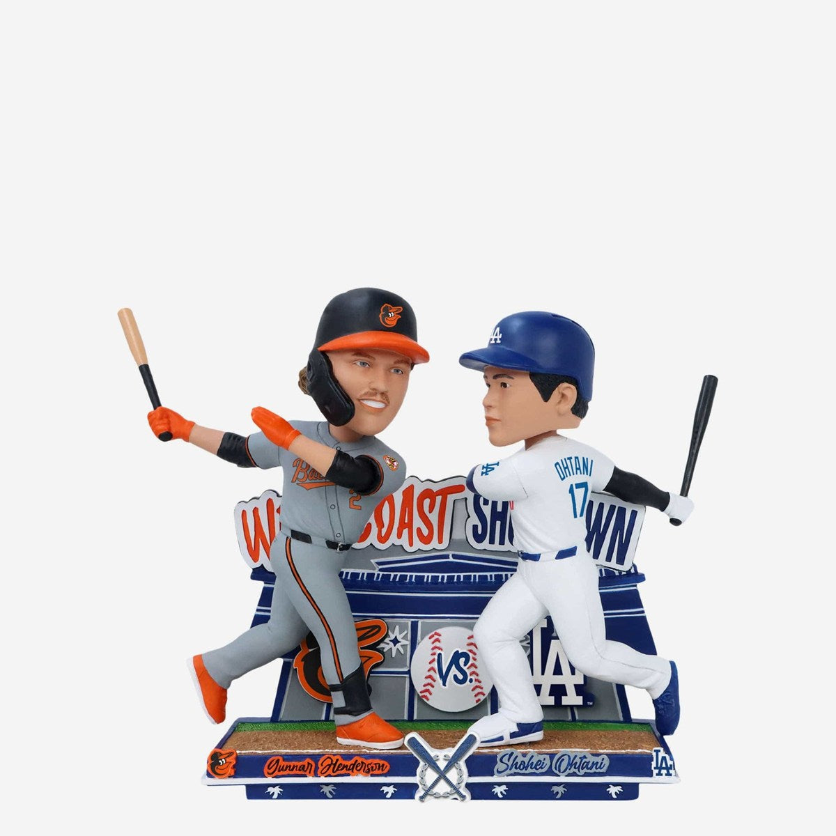 FOCO - HENDERSON/OHTANI BALTIMORE ORIOLES LA DODGERS SHO TIME BOBBLEHEAD