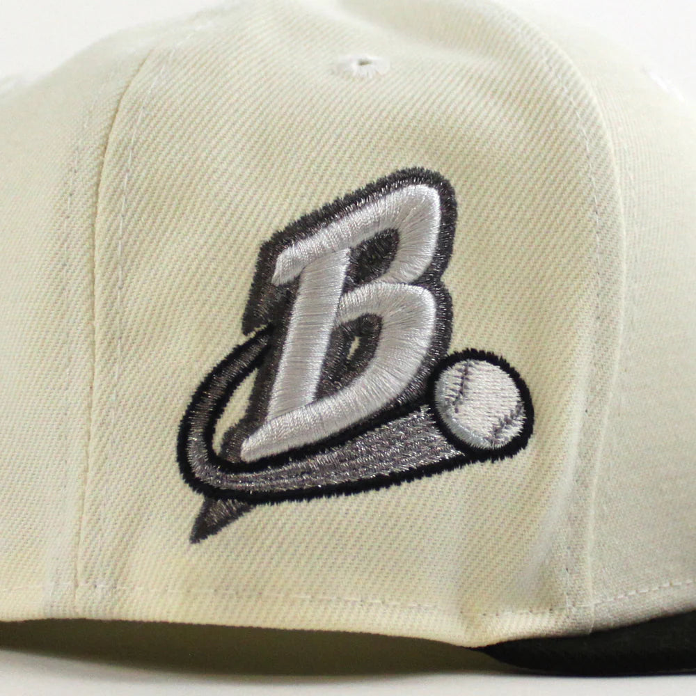 新時代布法羅野牛 - BUFFALO B 59FIFTY 鉻白色 黑灰色