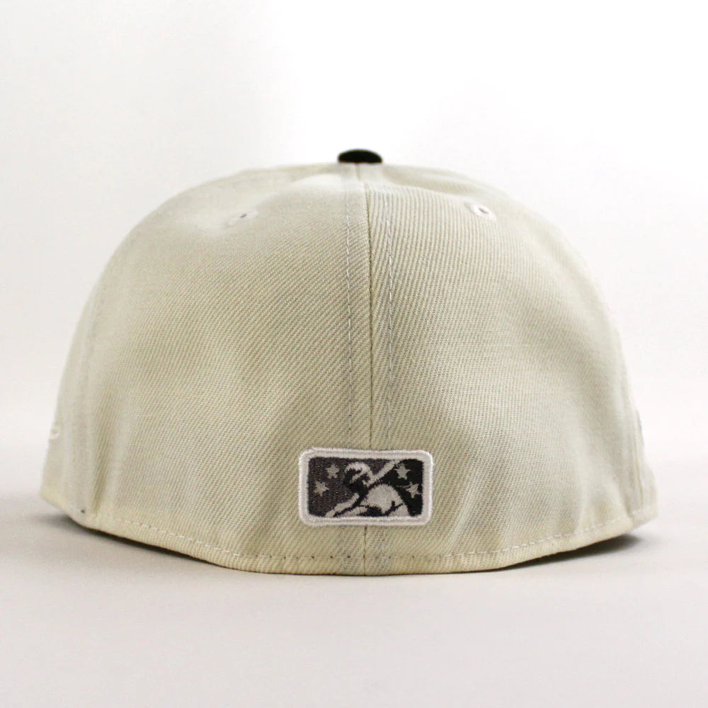 新時代布法羅野牛 - BUFFALO B 59FIFTY 鉻白色 黑灰色