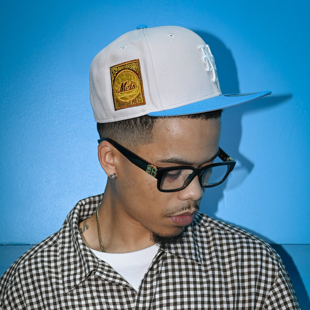 NEW ERA - New York Mets 25th Anniv MIRACLE METS 59FIFTY Chrome/Light Blue