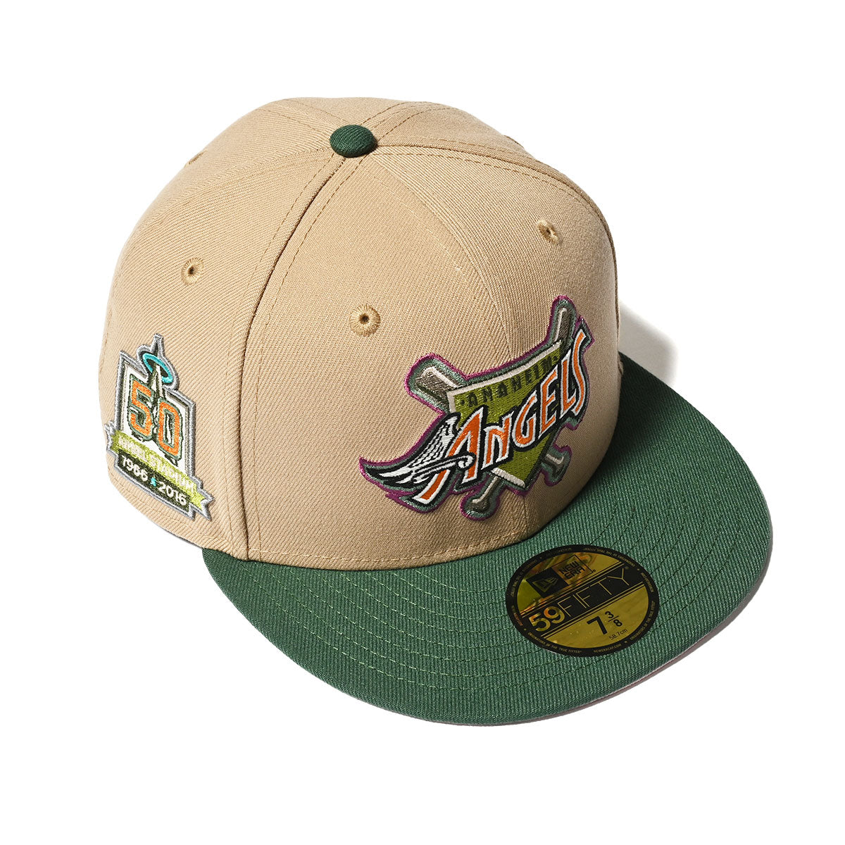 NEW ERA Anaheim Angels - 50TH ANV 59FIFTY CAMEL/PINE【13953763】