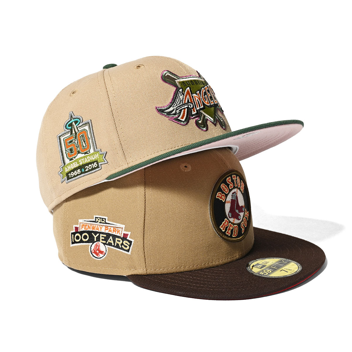 NEW ERA Anaheim Angels - 50TH ANV 59FIFTY CAMEL/PINE【13953763】
