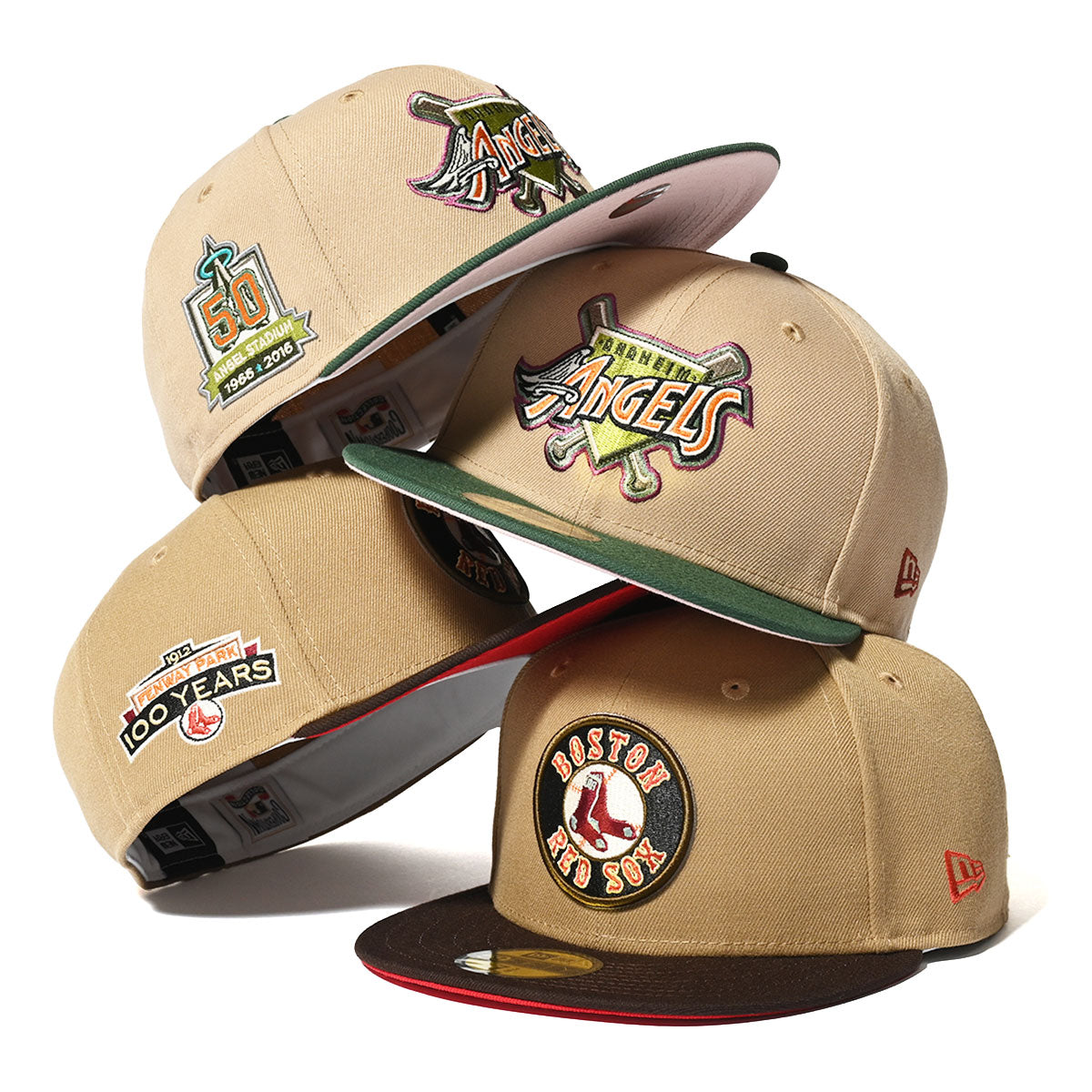 NEW ERA Anaheim Angels - 50TH ANV 59FIFTY CAMEL/PINE【13953763】