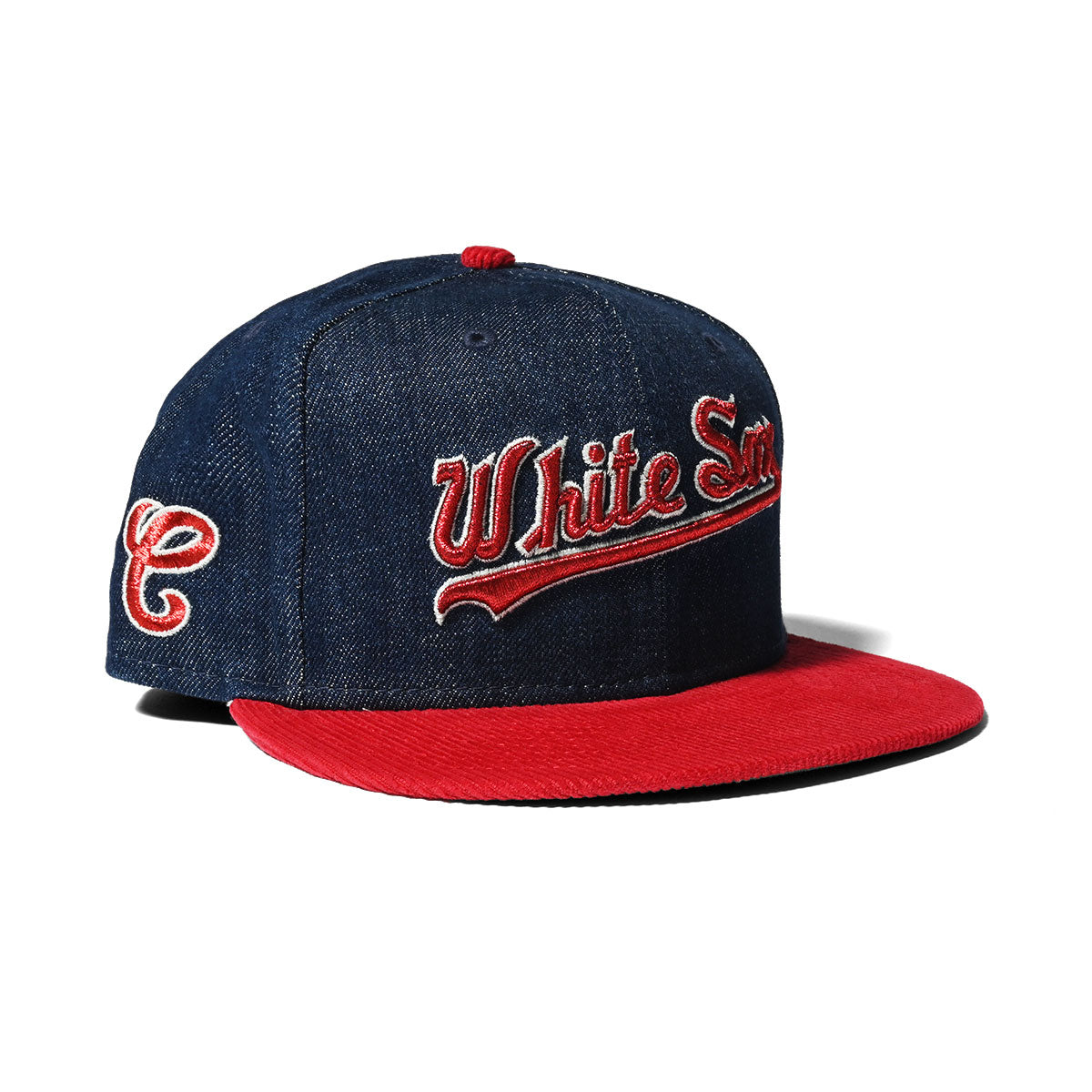 NEW ERA 芝加哥白襪 - 59FIFTY SCRIPT LOGO 牛仔布/猩紅色