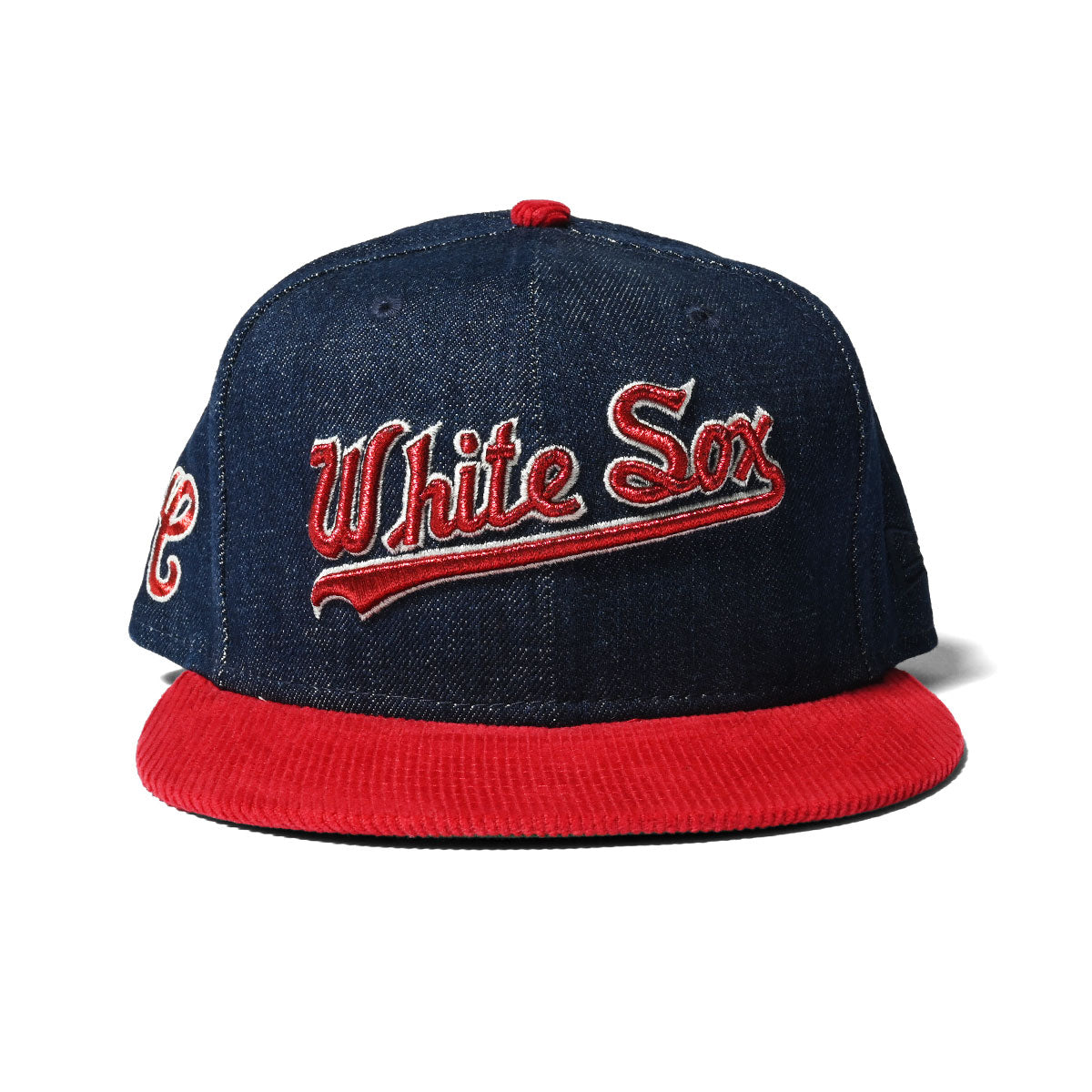 NEW ERA 芝加哥白襪 - 59FIFTY SCRIPT LOGO 牛仔布/猩紅色