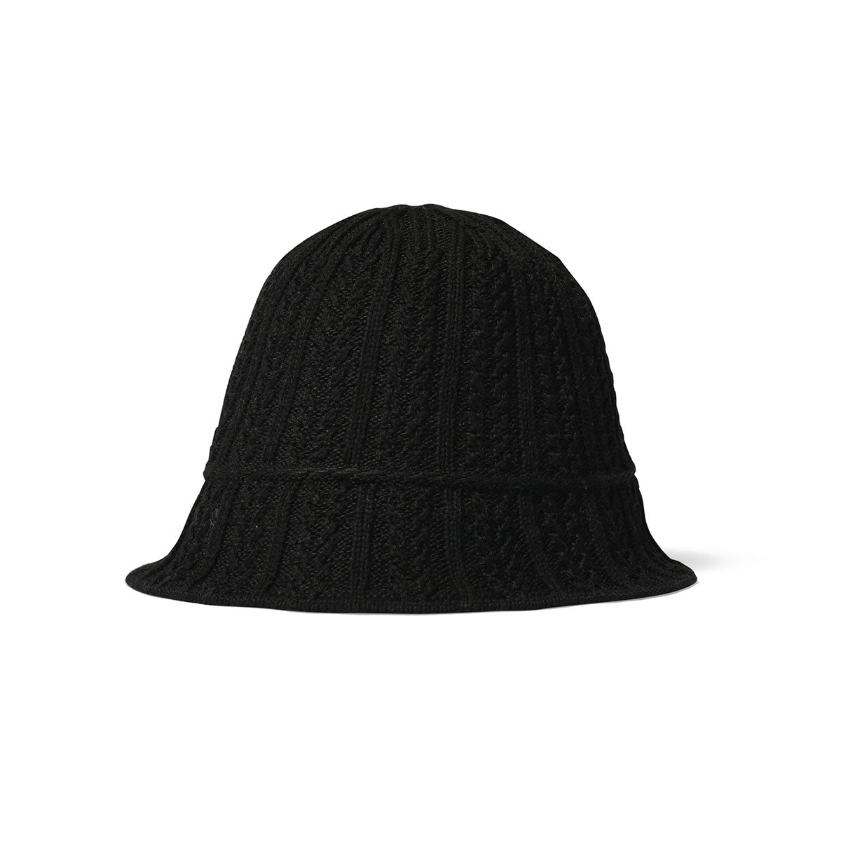 HOMEGAME - TWIST KNIT BUCKET HAT BLACK【HG241407】