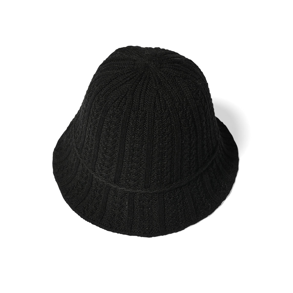 HOMEGAME - TWIST KNIT BUCKET HAT BLACK【HG241407】