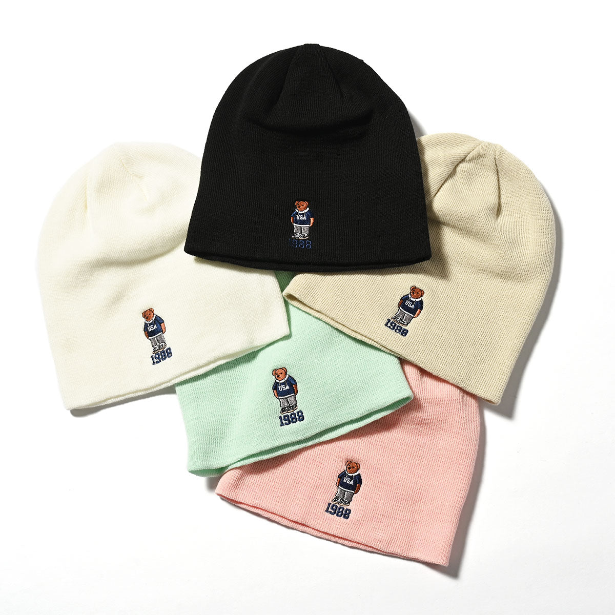 USA BEAR BENIE WHITE