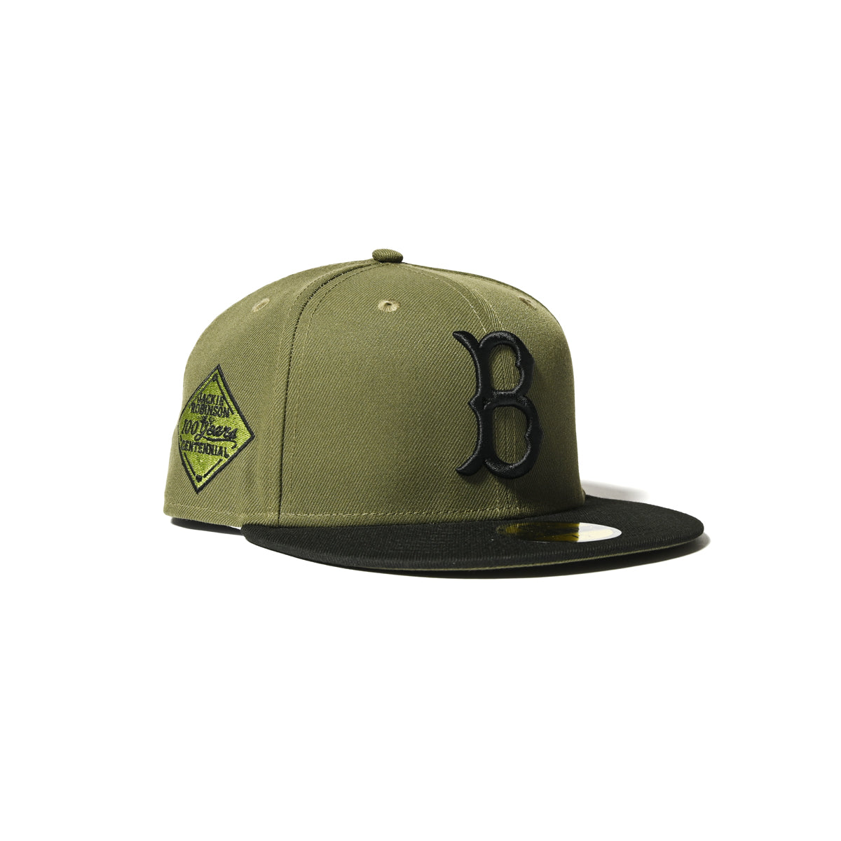 NEW ERA - Brooklyn Dodgers CO JR100TH 59FIFTY NE OLIVE/BLACK【70890654】