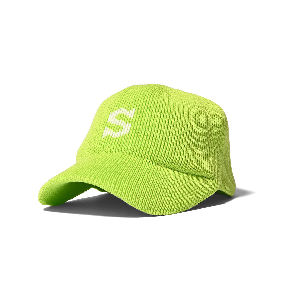 HOMEGAME - S LOGO COTTON KNIT BASEBALL CAP LIME GREEN【HG241418】