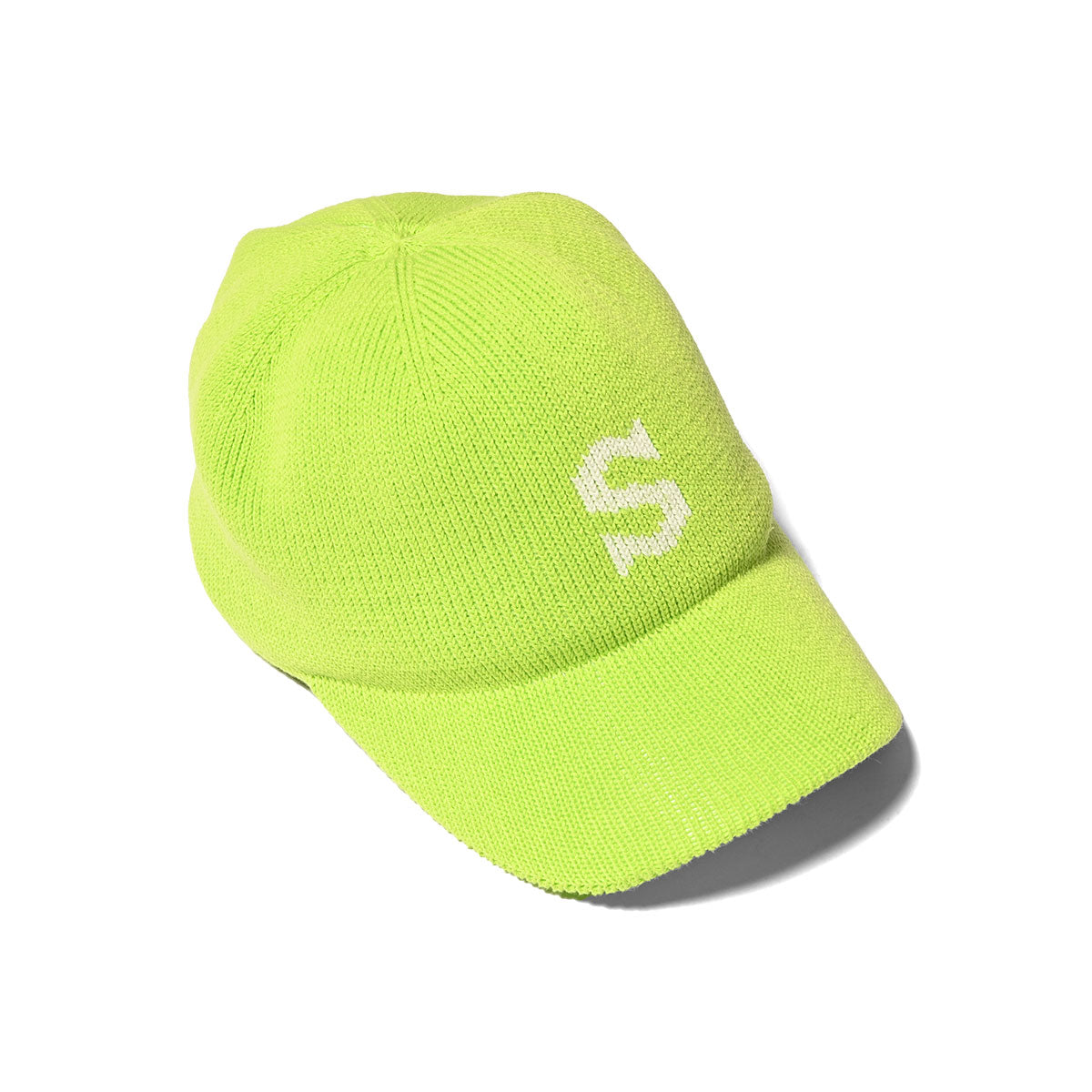 HOMEGAME - S LOGO COTTON KNIT BASEBALL CAP LIME GREEN【HG241418】