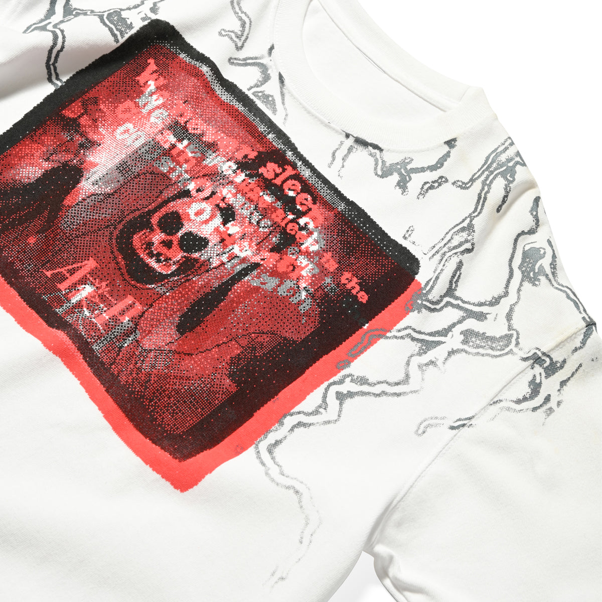 APACHE アパッチ ”NIGHTMARE” (RED) TEE WHITE/RED ナイトメアTシャツ ホワイト/レッド【APT24060301】